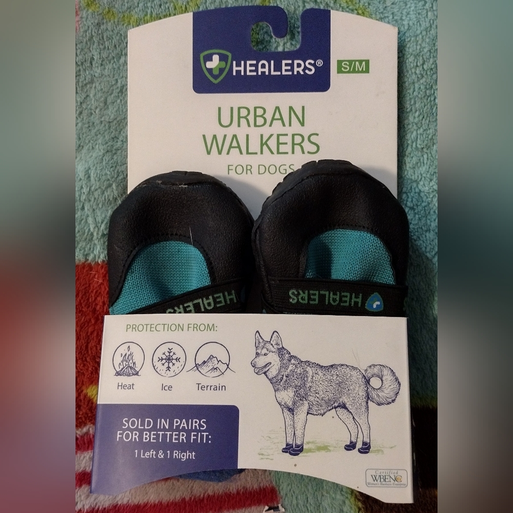 HEALERS "Urban Walkers" pair of dog booties, size S/M